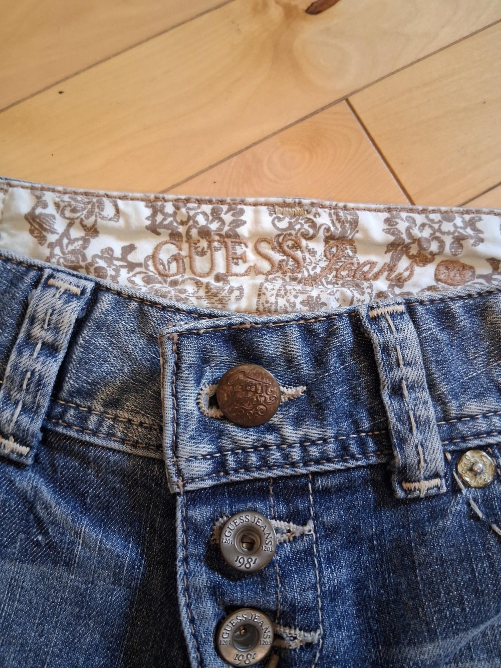 GUESS Women's Blue Denim Jeans